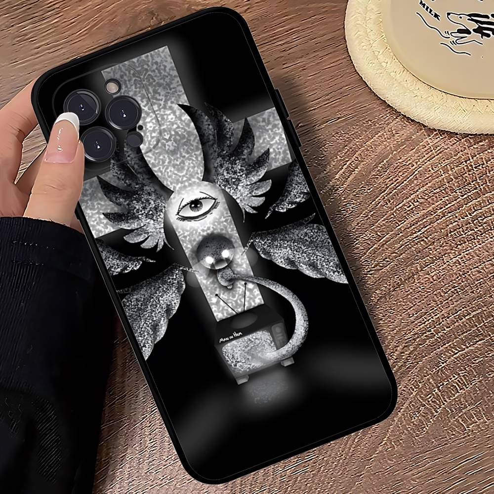 Чехол для телефона The Binding Of I-Isaac Black Мягкий для iPhone 16 15 14 13 11 12 17 Pro Max Mini Plus
