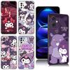 Cute Sanrio Kuromi Black Silicone Phone Case For Xiaomi Redmi Note 10 11 11S 12 13 4G 8 9 11T Pro 5G Plus 8T 9S 10S 12S