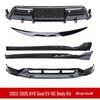 Compatible with BYD Seal EV DC: Rear & Front Bumpers, Front Lip Spoiler, Side Skirts, Rear Spoiler, Black Bright Strips.