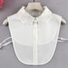 Hollow Fake Collar Shirt Women'S Chiffon Embroidered Fake Shirt Collar Decorative Versatile Fake Collar