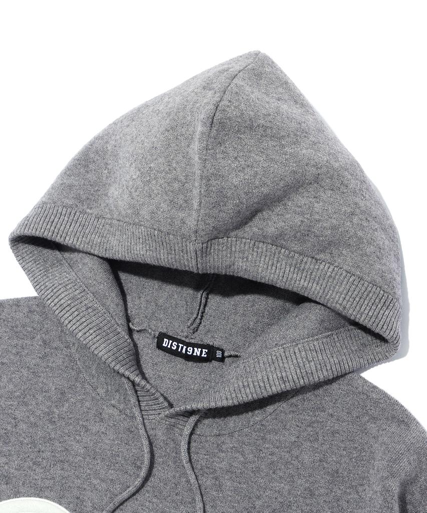 DISTN9NE Logo Hoodie Knit Melange Grey (Lp1Su059-097)