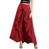 Summer Womens Skirt Pant Ruffle Palazzo Trouser Boho Wide Leg Loose Skirt Pants