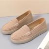 Новые женские лоферы удобные и легкие. Женская весенне-осенняя повседневная кожаная обувь, балетки, большой размер