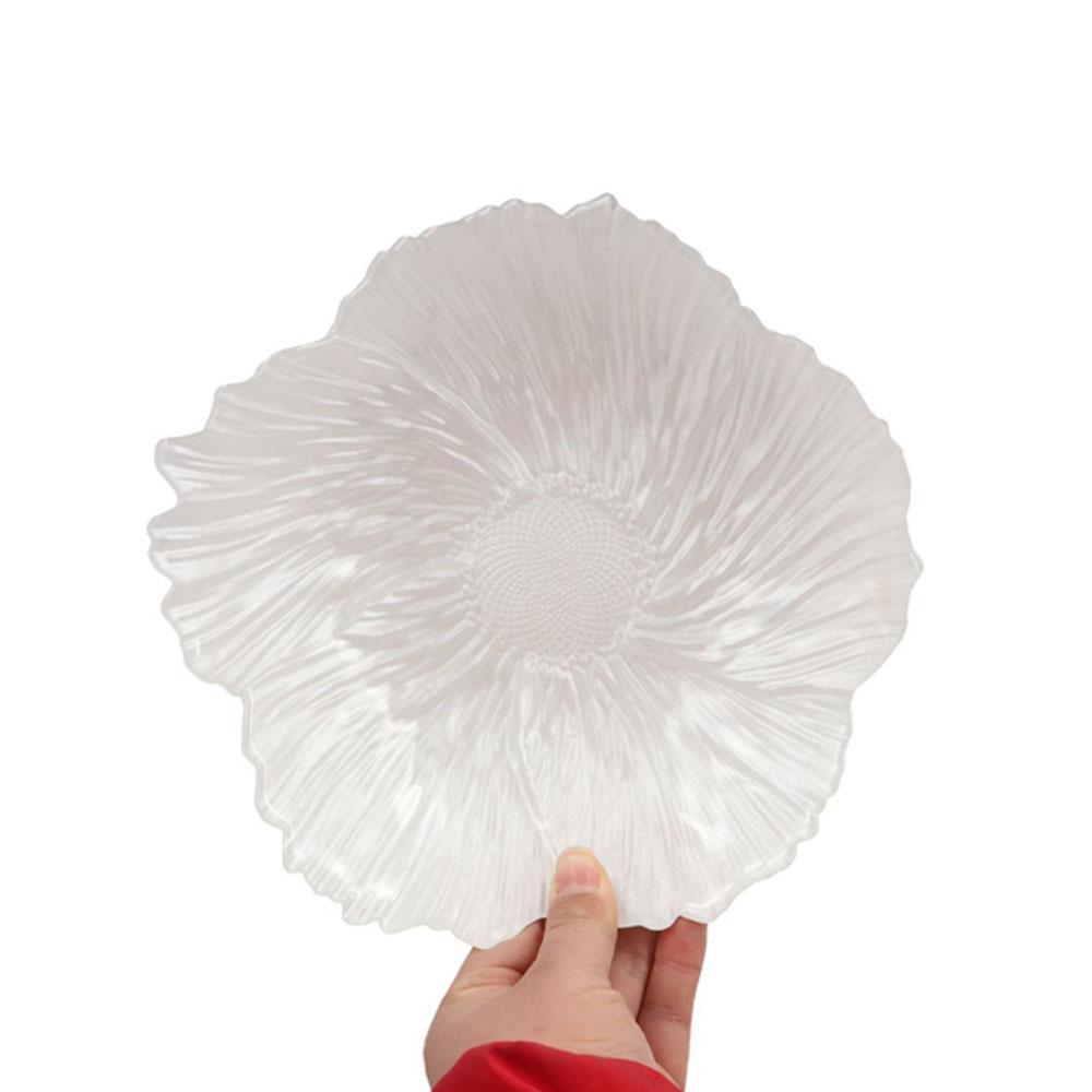 Crystal Glass Art Glass Bowl Flower-shaped Dessert Dish Modern Candy Tray  Fruits