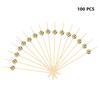 100PCS 12Cm Disposable Bamboo Fork Twisted Party Buffet Fruit Desserts Pick Skewer Food Cocktail Sandwich Fork Stick