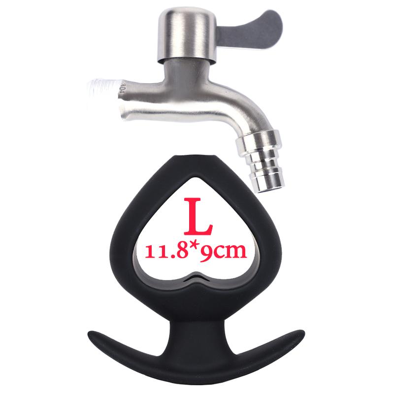 Полая анальная пробка с краном для мытья ануса, чистки влагалища, клизма, фаллоимитатор XL, секс-игрушки, силиконовая Анальная пробка, беспроводная