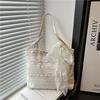 White Beautiful Lace Handbag New Fashionable Sweet Casual Versatile Shoulder Underarm Tote Bag