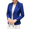 Women One Button Solid Color Lapel Long Sleeve Slim Blazer Coat Suit