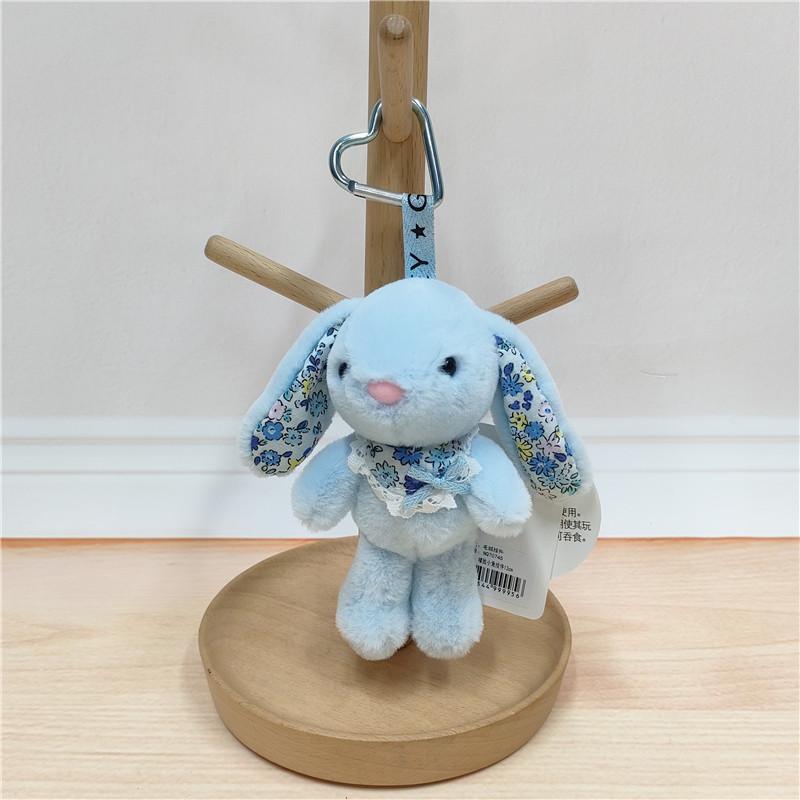Rabbit Cartoon Plush Keychain Toy Animal Keyring Stuffed Doll For Kids Gift
