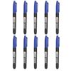 10-12PCs Permanent Marker Pen Fine/Thin & Crude/Twin Nib 1.5mm Waterproof Oil-Based Ink Black Blue Red School Office Supplies
