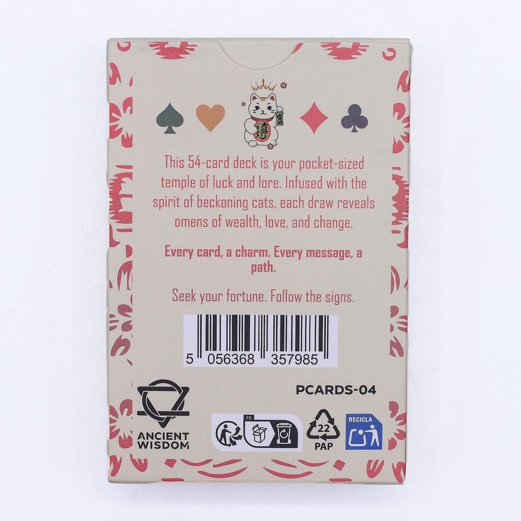6x Fortune Cats Playing & Oracle Cards- Maneki Neko Deck