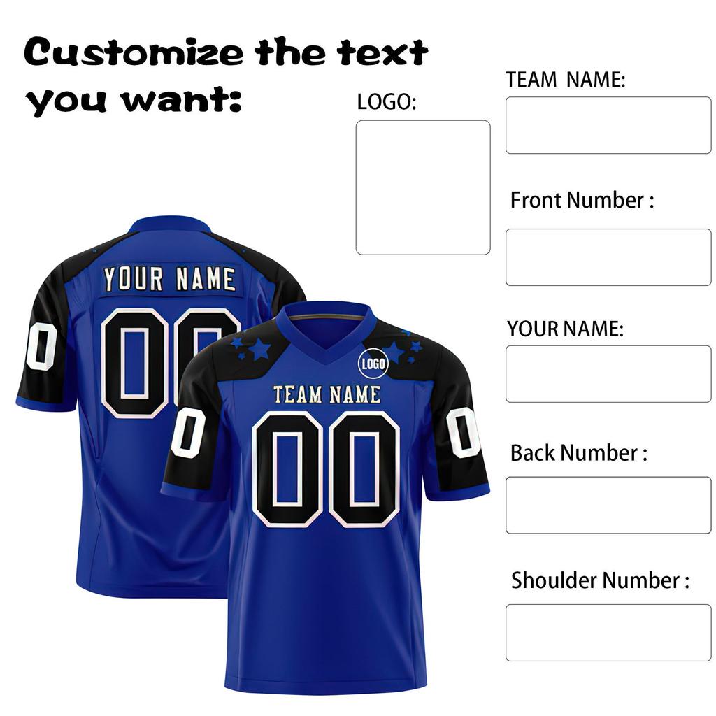 Custom Football Jerseys Personalized Printed Team Name & Number Sports Uniform For Men Women Youth