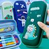 3D Pencil Case Kawaii Cartoon Large Capacity Soft Waterproof Cover Creative Multi-functional School Supplies Stationery Box