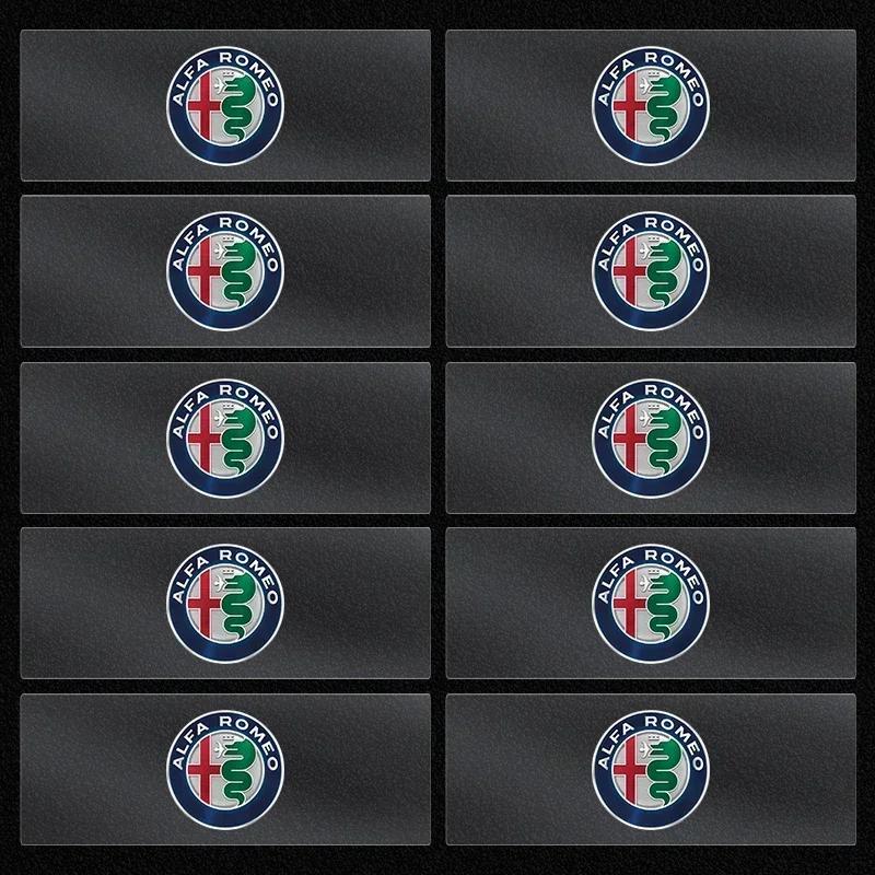 ACZX9 1/2/5/10pcs Car Styling Emblems Stickers Interior Decoration Decal for Alfa Romeo Giulia Giulietta Stelvio Mito Sportiva Mito