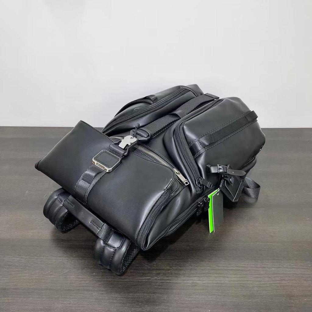 Мужской полностью кожаный водонепроницаемый рюкзак с откидным верхом для бизнеса и путешествий (932759D)