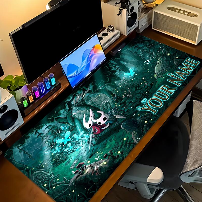 Custom Name Hollow Knight Mouse Pad Large Gaming Table Cushion Non-slip Laptop Tablet Big Mousepad XXL Mat Mini PC Playmat With Lock edge_XIA