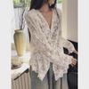 Women's 2024 Early Autumn Long-Sleeve Slim Lace Top