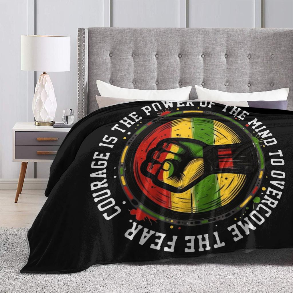 Black History Knitted Blanket Fleece Super Warm Throw Blanket for Bedroom Sofa Bedroom Quilt