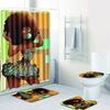 Shower Curtain Floor Mat Set African Woman E-Commerce Bathroom Carpet