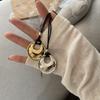 Корейское геометрическое круглое подвесное ожерелье для женщин, регулируемая черная веревка, длинная ключичная цепочка, подвеска, украшение, праздничный подарок