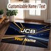 Custom Rug JCB Pattern Print Name Text Soft Non‑Slip Floor Carpet for Home Indoor Decoration