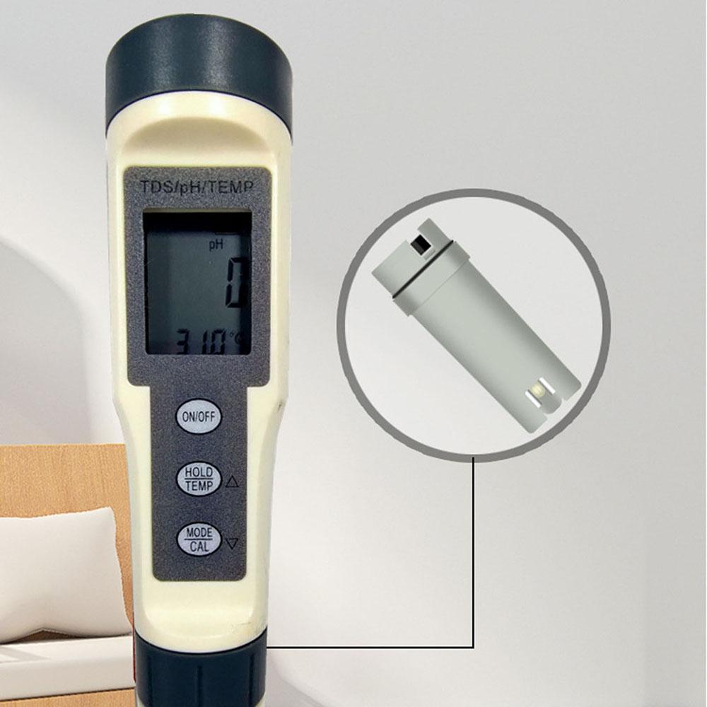 Ручка для проверки воды TDS-PH-Temp Высокоточный водонепроницаемый тестер для питьевой воды в аквариумах