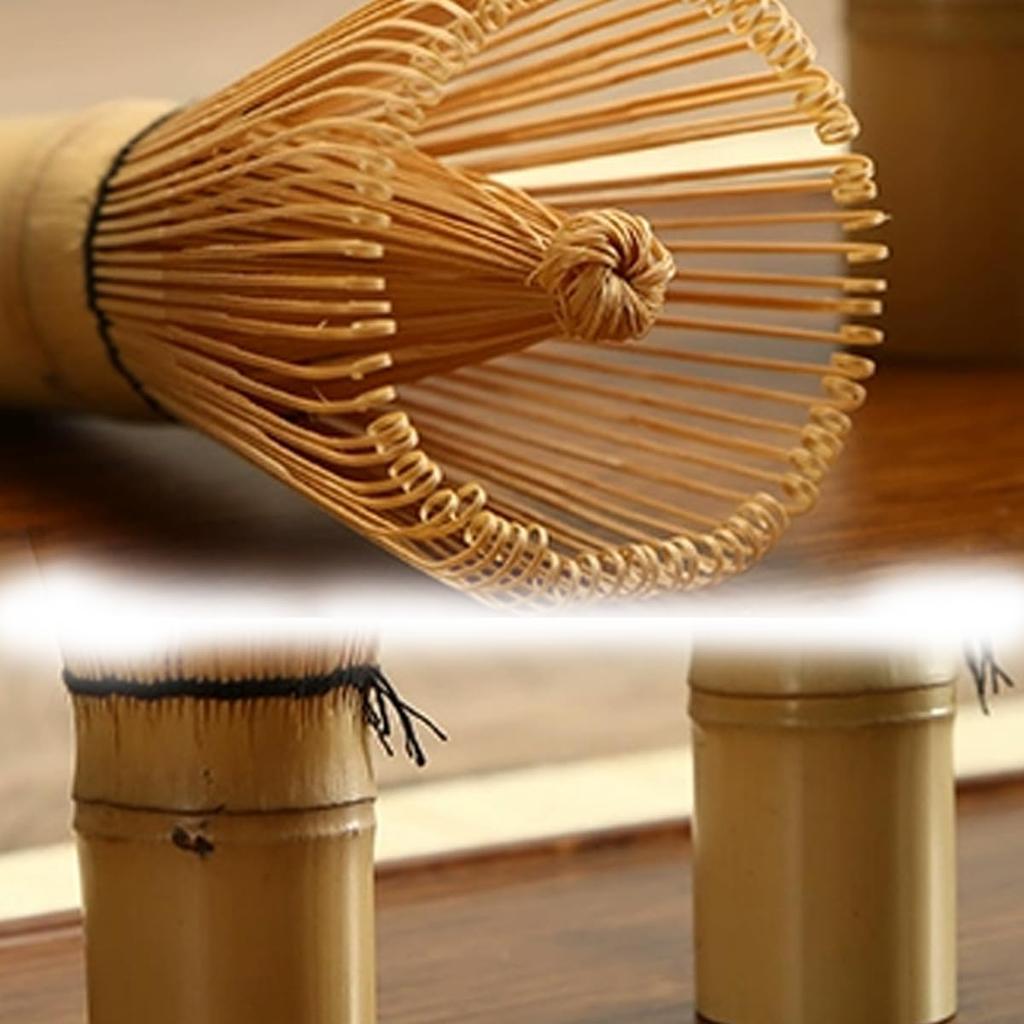 Yoseka 100-Stand Chasen (Traditional Japanese Tea Whisks), 100-Stand Chasen, Tea Ceremony Utensils, Straightener, Green, Standard Size, 2-Piece Set