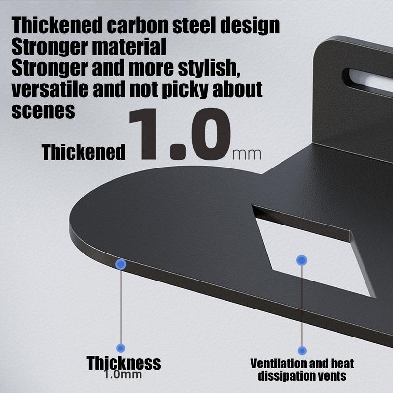 Настенное крепление для саундбара Кронштейн для крепления саундбара под телевизором Плавающая полка для хранения роутера, пульта дистанционного управления Стальной держатель для динамика