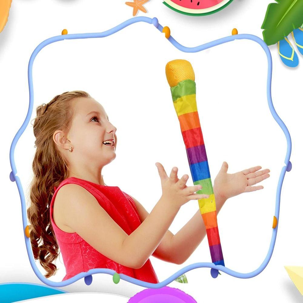 2Pcs Safe Catch Soft Tail Meteor Ball Rainbow Tail Kindergarten Hand Throwing Ball  Sensory Training