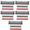 5 Set 10 Position Terminal Block Connector Strip Kit Dual Row Screw Pre Insulated Jumper 15A 600V