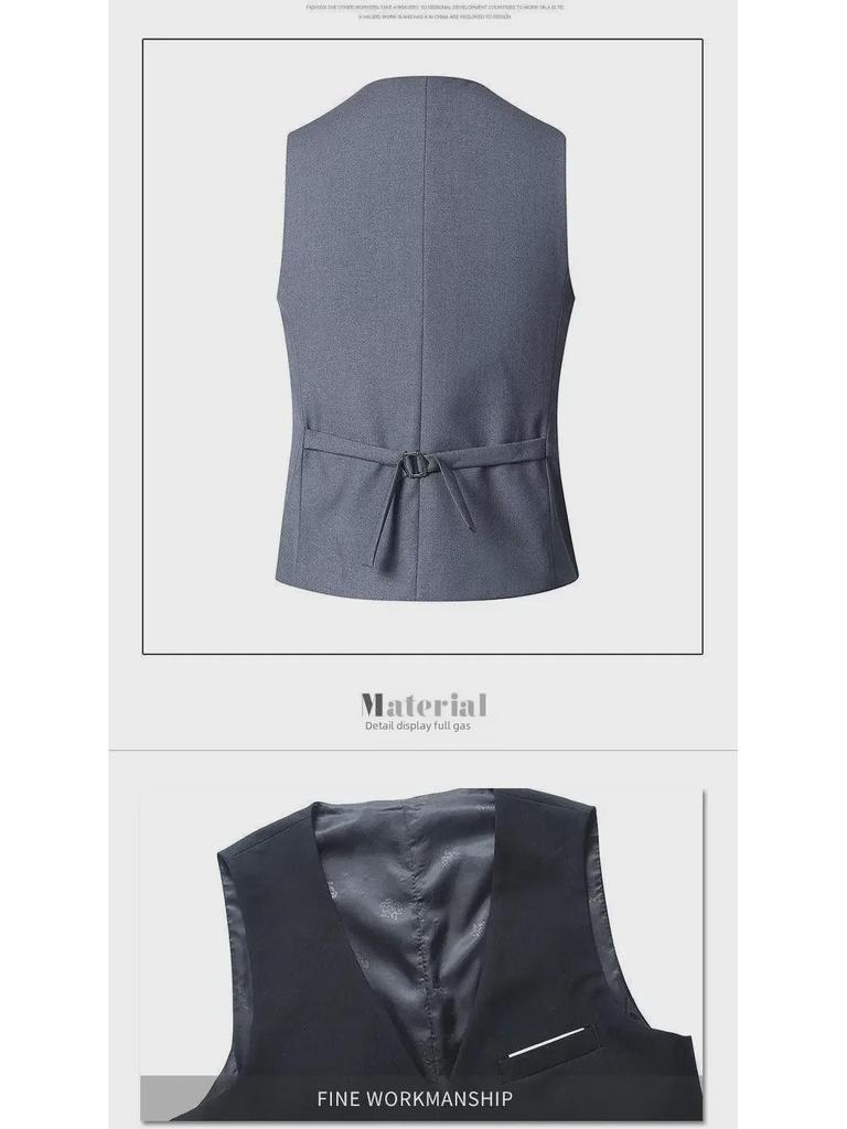 Мужской модный приталенный жилет: Стильная весна/осень в корейском и британском стиле