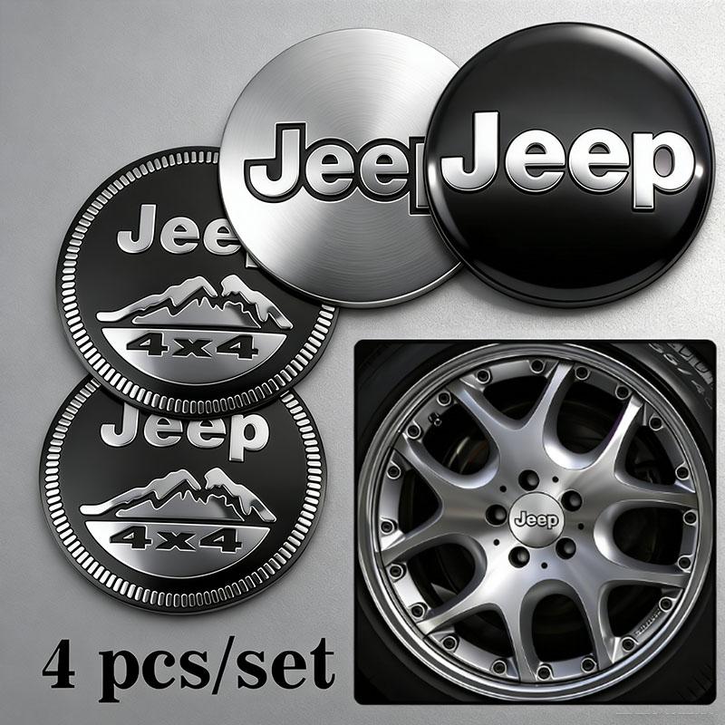 4Pcs 56mm Car Emblem Auto Wheel Center Hub Caps Decal Accessories For Jeep Wrangler Renegade Compass Grand Cherokee Patriot