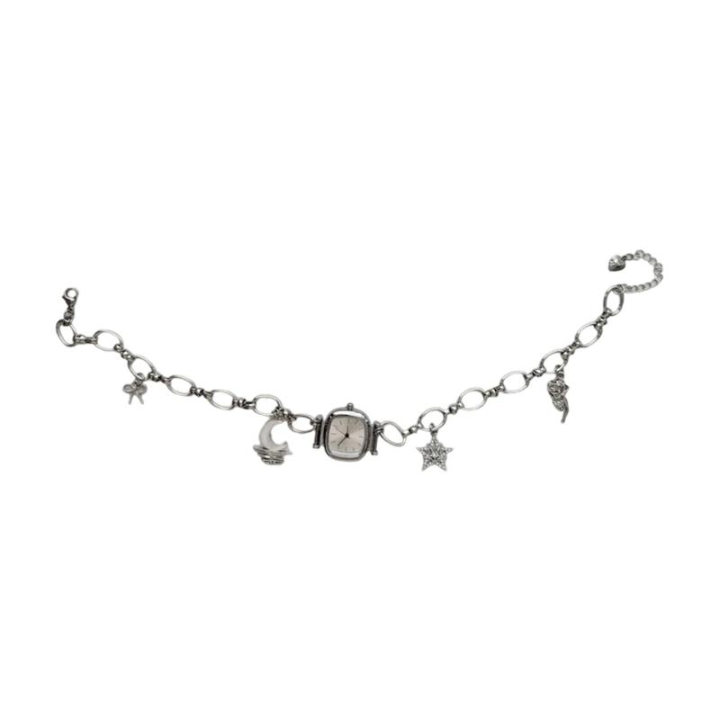 Сверхпрочная винтажная цепочка на ключицу из сплава, кулон в виде механических часов, уникальное милое крутое ювелирное украшение, подарок для женщин