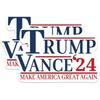(2 Pack) Trump Vance 2024 Stickers - Trump for President 2024-2024 Election - 3 Inches On Longest Side - Premium Vinyl - for Cars,