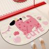 Ins Style милый современный розовый коврик для туалета и ванной комнаты с изображением щенка, нескользящий впитывающий коврик для ног в душевую комнату