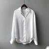 Fashion Button Up Satin Silk Shirt Women Tops Vintage Casual Plus Size Blouse Women Long Sleeve White Shirts Female 11355