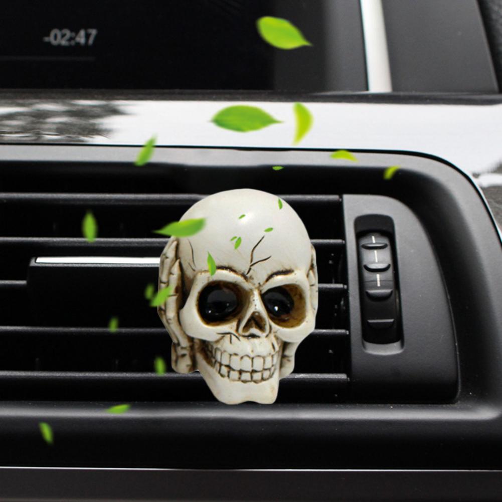 Car Accessory Unique Skull-shaped Car Perfume Clips Vent Holders for Air Stylish Accessories for Car Vent Air Conditioner