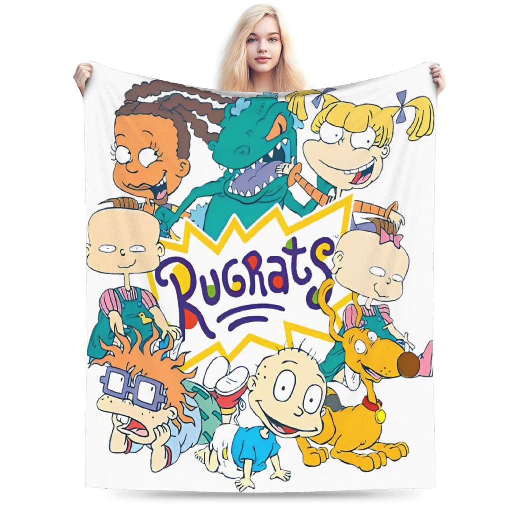 Relax Rugrat Pile Up anime cartoon kids Blanket Merch Sofa Decorative  Throw Blankets Soft Velvet for Travel