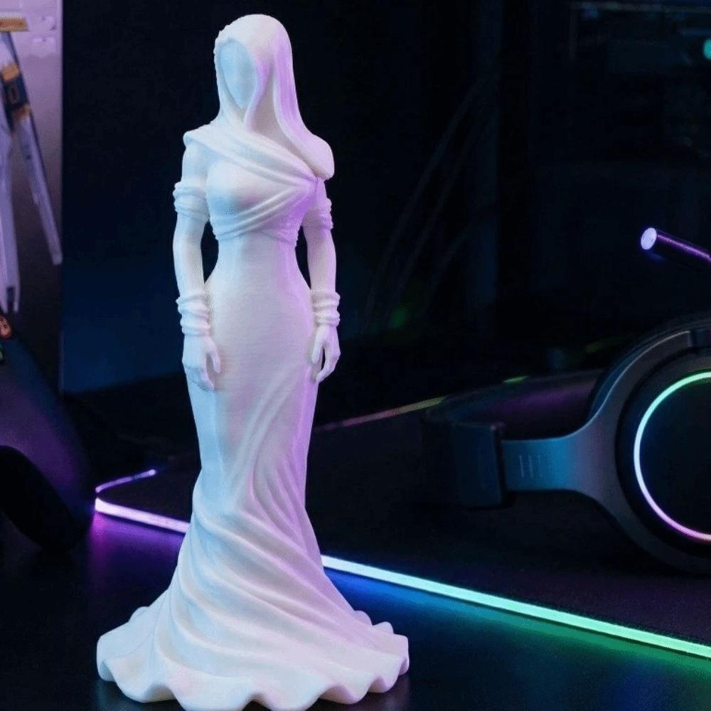 Скульптура девушки в струящейся юбке 3D-печать Статуэтка женского персонажа Статуэтка танцующей женщины Офис