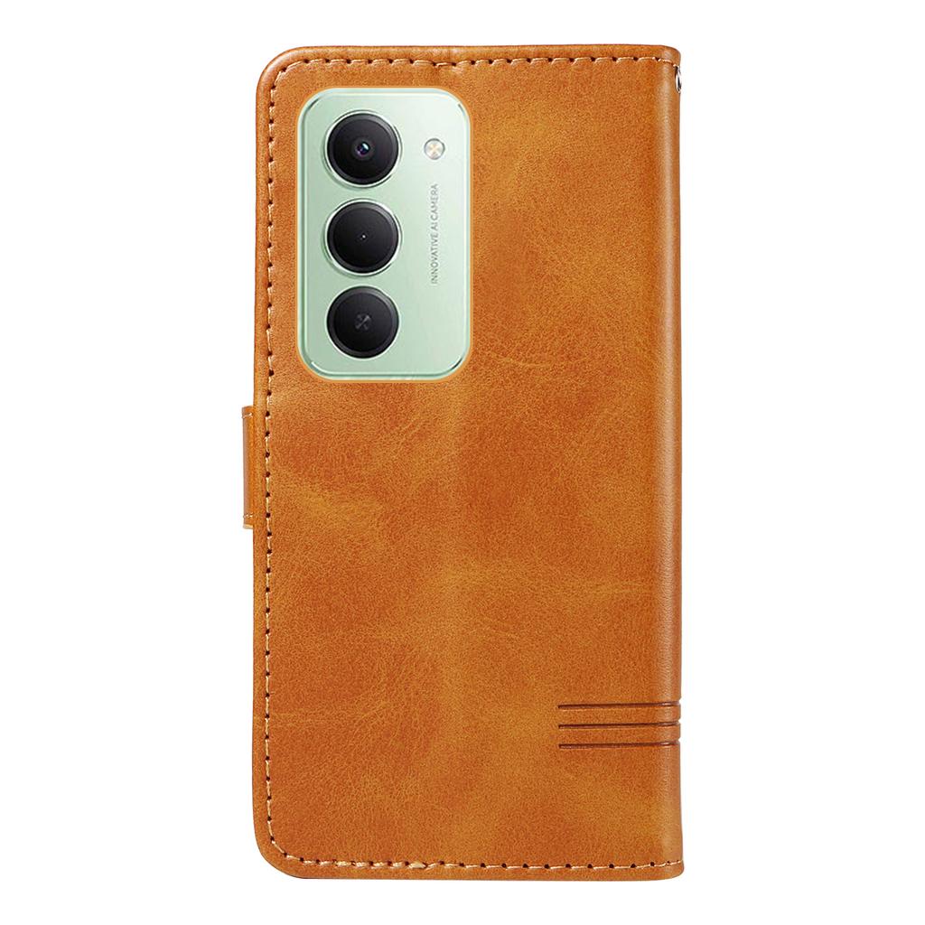 Для Xiaomi Redmi 15 4G (США) (171 мм) Кошелек Чехол Т-образные линии Кожаный Чехол для телефона Подставка