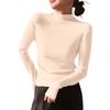 Women's Solid Color Solid Color Semi High Neck Slim Fit Base Shirt With Long Sleeve Tight T-shirt