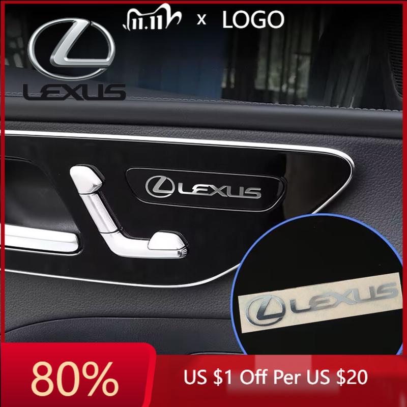 2026 Hot Interior Stickers 3D Metal Emblem Sticker Car Interior Decoration Styling Decals For Lexus LS LC RZ IS350 ES300 GS350 C