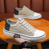 Мужские парусиновые туфли, новая осенняя дышащая модная универсальная обувь для скейтборда, мужские низкие кеды на плоской подошве, спортивная и повседневная трендовая обувь