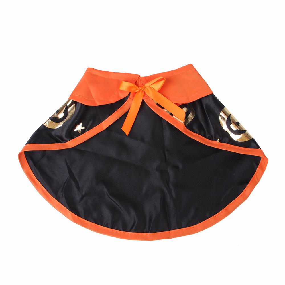 Halloween pumpkin cape set, pet dog dog cat cape hat set accessories