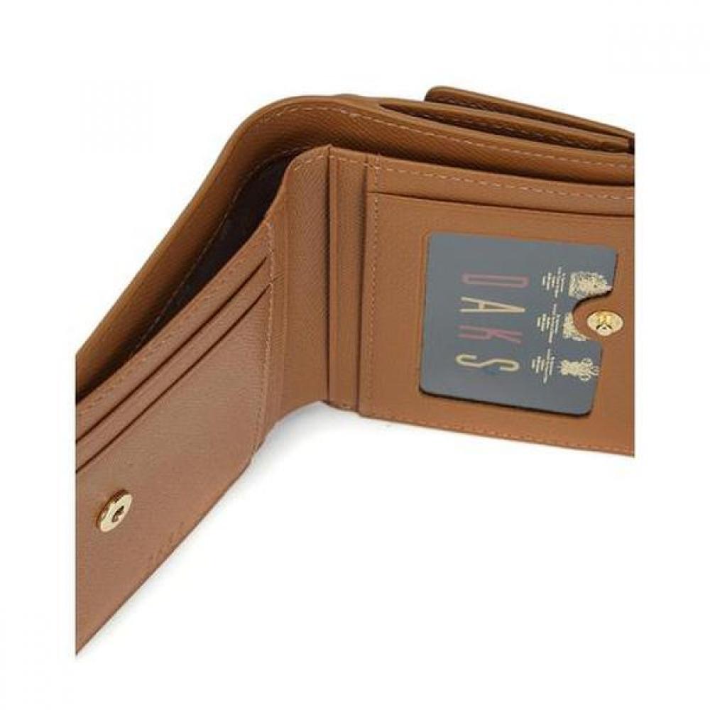 Daks Dd Logo 3 Fold Wallet Brown Check Dcwa5e428w2