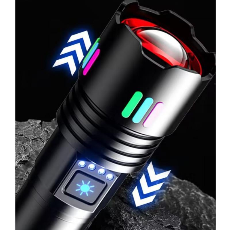 10000LM Белый лазерный фонарь TYPE-C перезаряжаемый военный тактический масштабируемый портативный светодиодный походный поисковый прожектор