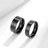 Ювелирные изделия Простое кольцо-крест из нержавеющей стали Черное титановое кольцо-крест для пар