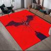 Red & Black Batman Anti-Slip Floor Mat, Rectangular Carpet for Living Room & Sofa Area