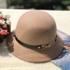 Шерстяная Шерстяная Шляпа-Котелок Женская Ретро Британская Куполообразная Панама Нишевый Дизайн Женская Шляпа
