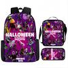 Pixel Halloween Student School Bag Cartoon School Bag Children's Backpack Anime Backpack Satchel